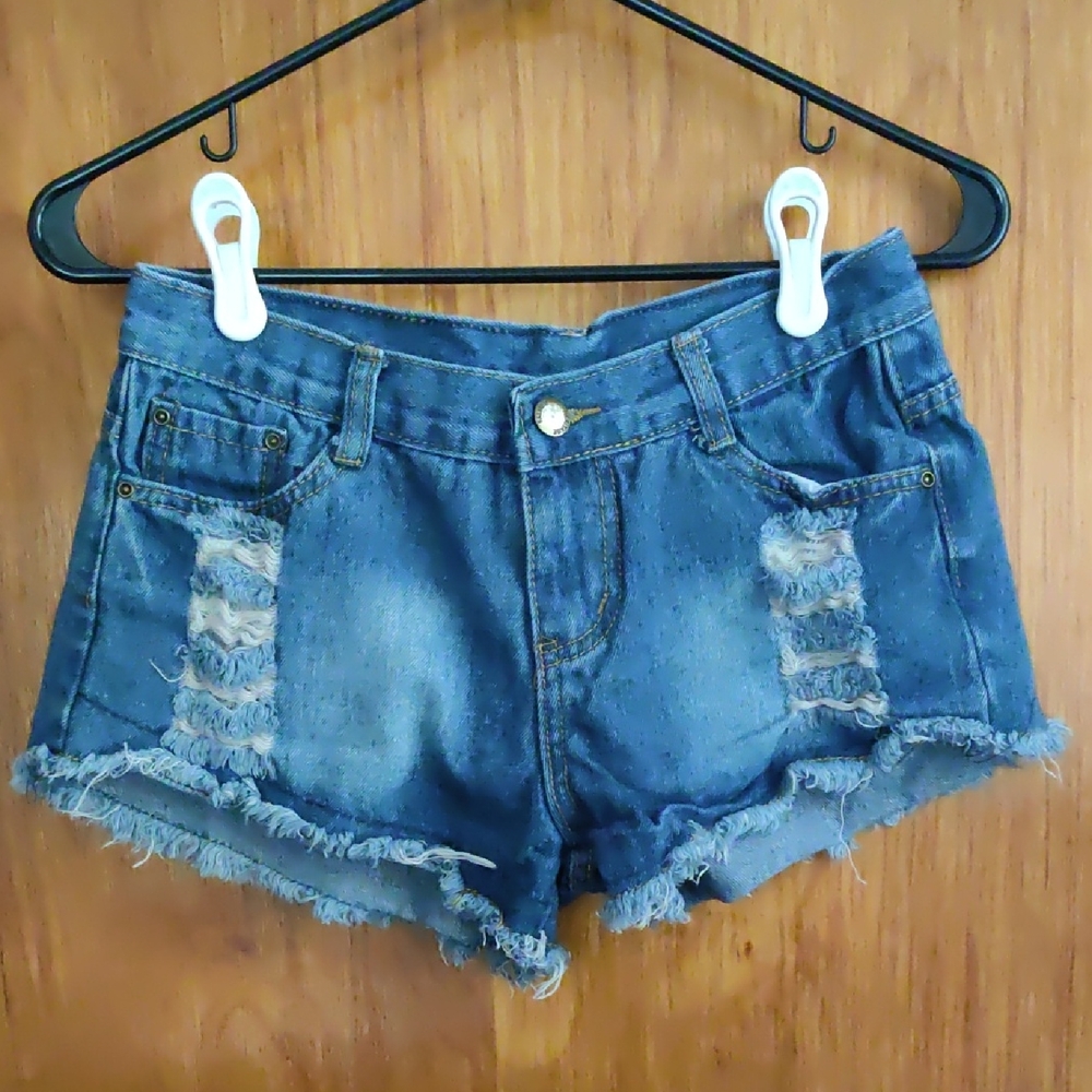 Denim Distressed Women Shorts